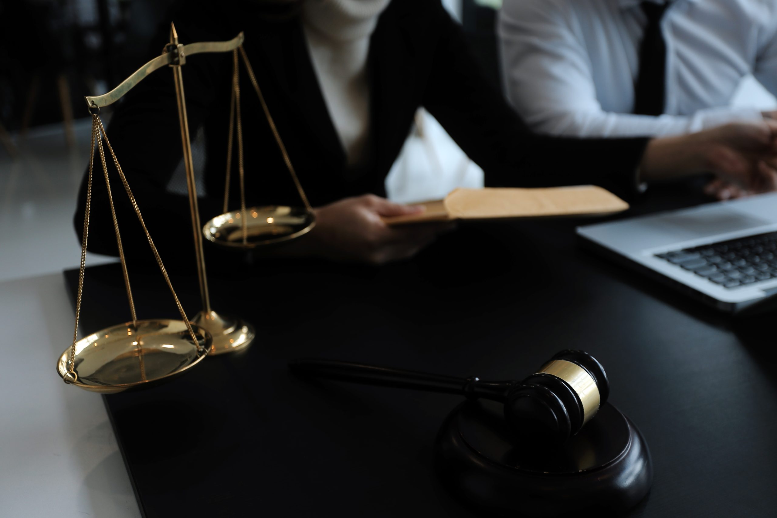 Attorney reviewing legal documents